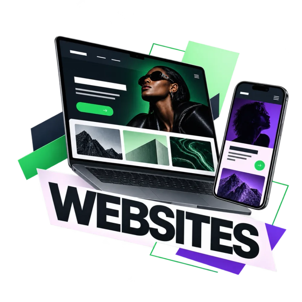 Websites — una web de reservas vista en escritorio y en móvil